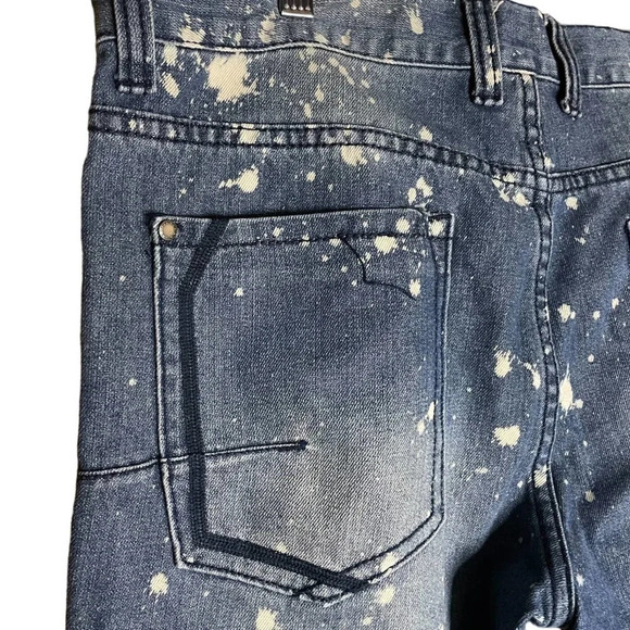 Parish Nation Men's Size 36 Bleach Splatter Distressed Jeans Funky - Picture 7 of 11